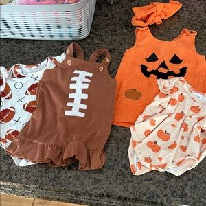 Pumpkin and Football Themed Kids Set